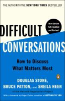 Difficult conversations : how to discuss what matters most - Cover Art