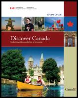 Discover Canada : the rights and responsibilities of citizenship study guide - Cover Art